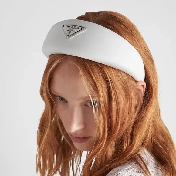 Prada Classic Cream Headband Natural Crochet Headband | PRADA main image 3